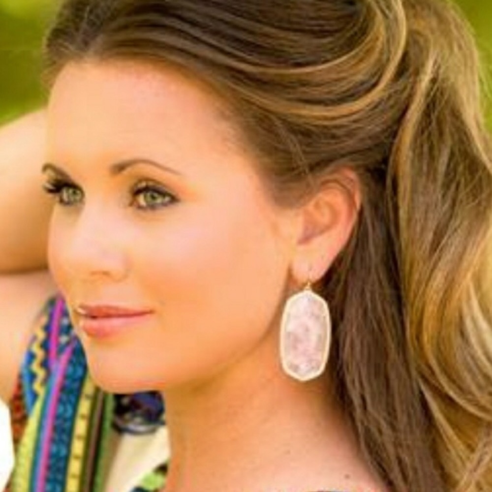 Kendra Scott Rose Quartz Danielle Earrings